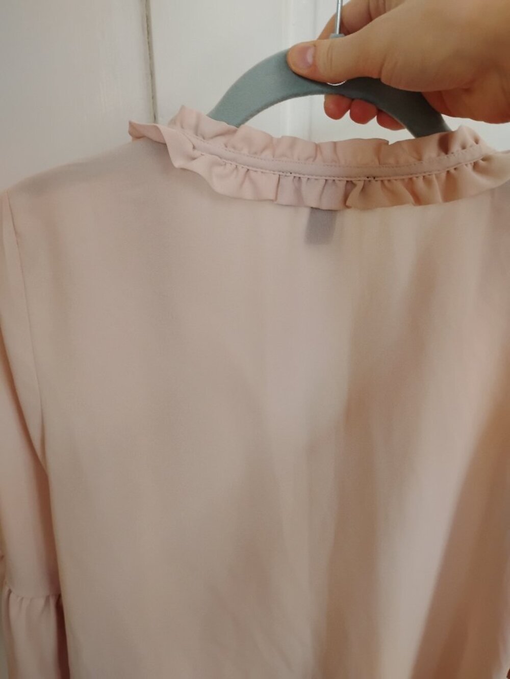 Karl Lagerfeld Tie Front Ruffle Blouse - Picture 3 of 7